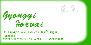 gyongyi horvai business card